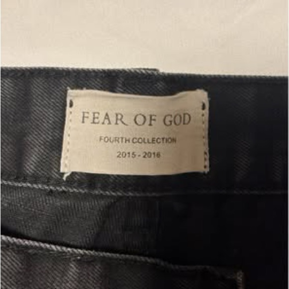 Men’s Fear Of God Fourth Collection Black Moto Jeans